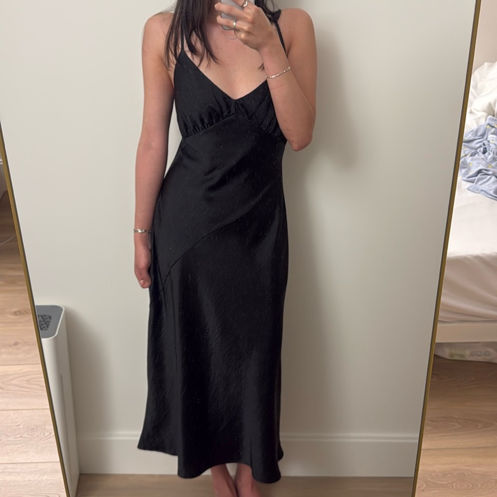 Oak and fort silky midi dress